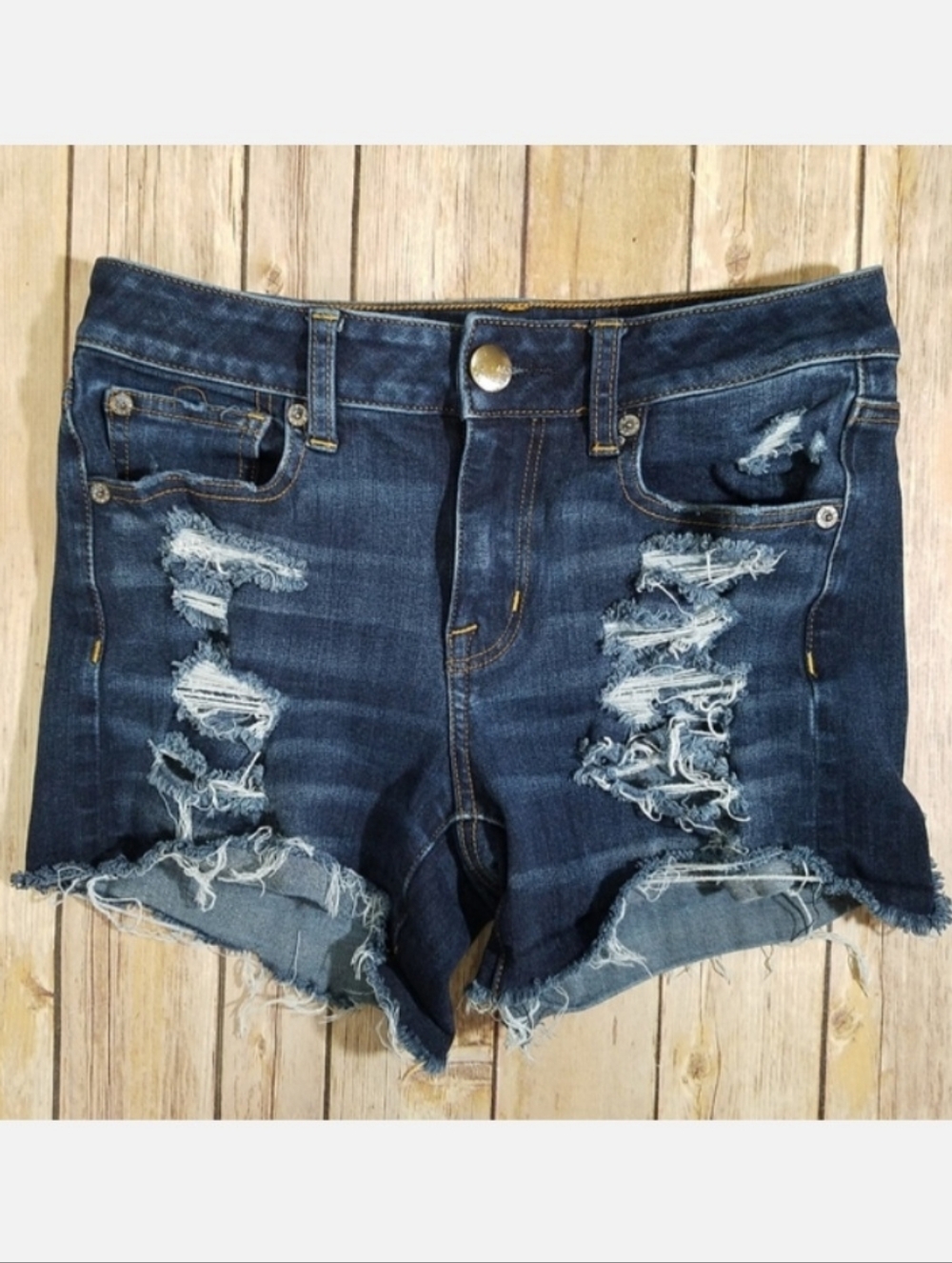 American Eagle Hi-rise jean shortie 4